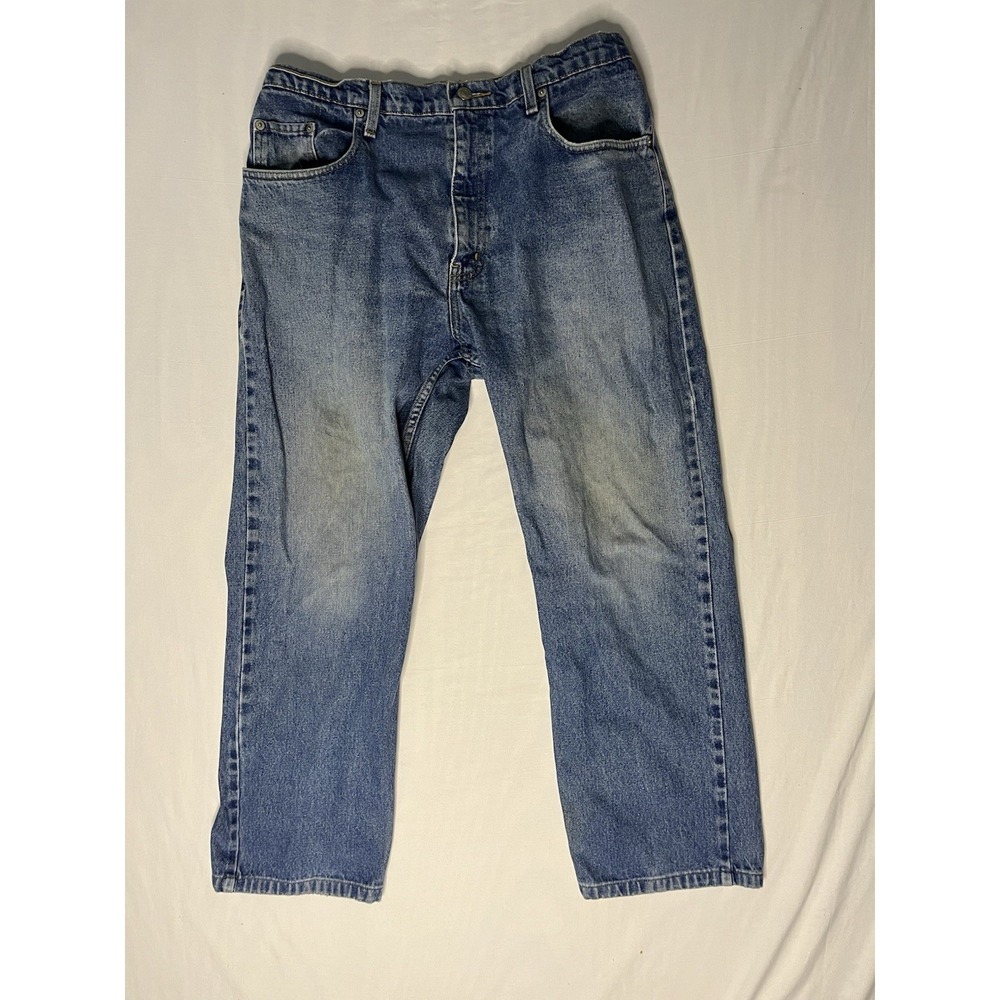 Vintage Ralph Lauren Polo Denim Jeans Men's Size 36x32 Blue Straight Leg Fade